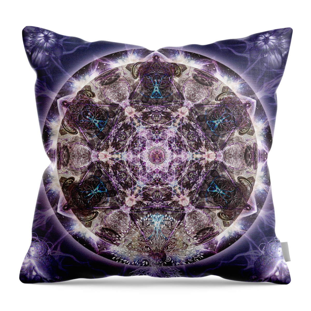 Mandala Throw Pillow featuring the photograph Unfoldment by Alicia Kent