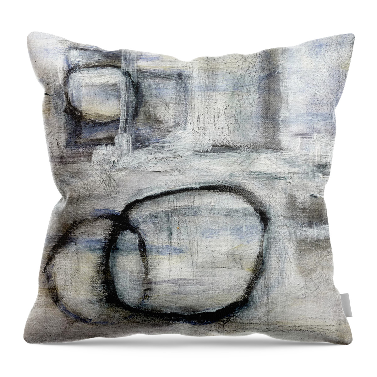 Abstract Throw Pillow featuring the painting Union by Jim Whalen
