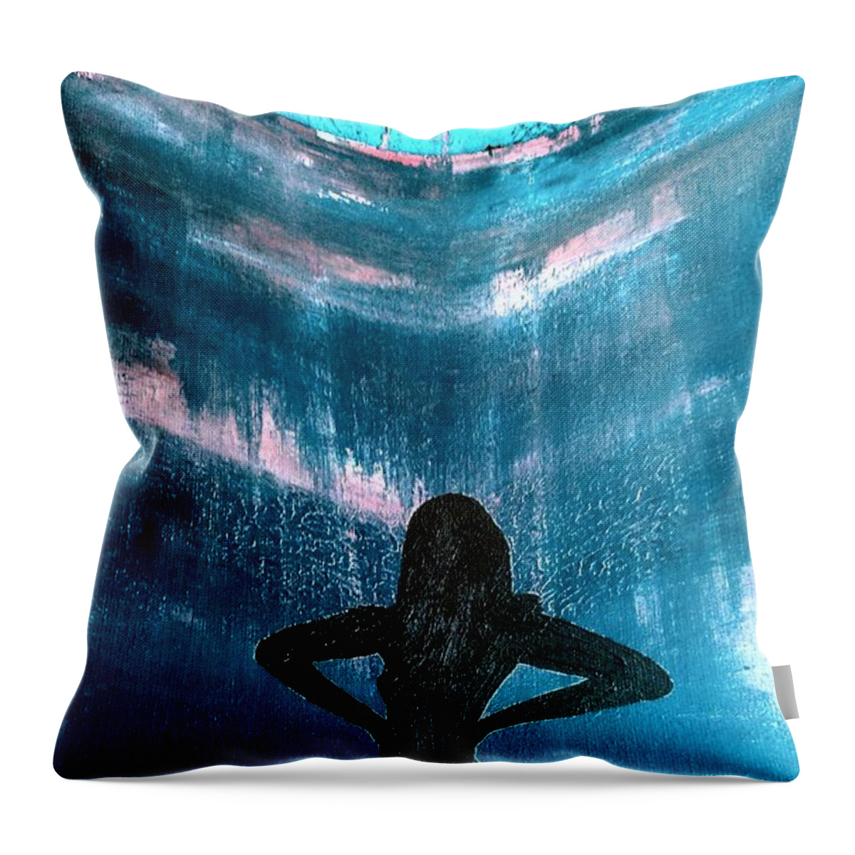 Unlimited Throw Pillow featuring the painting Unlimited by Jacqueline McReynolds