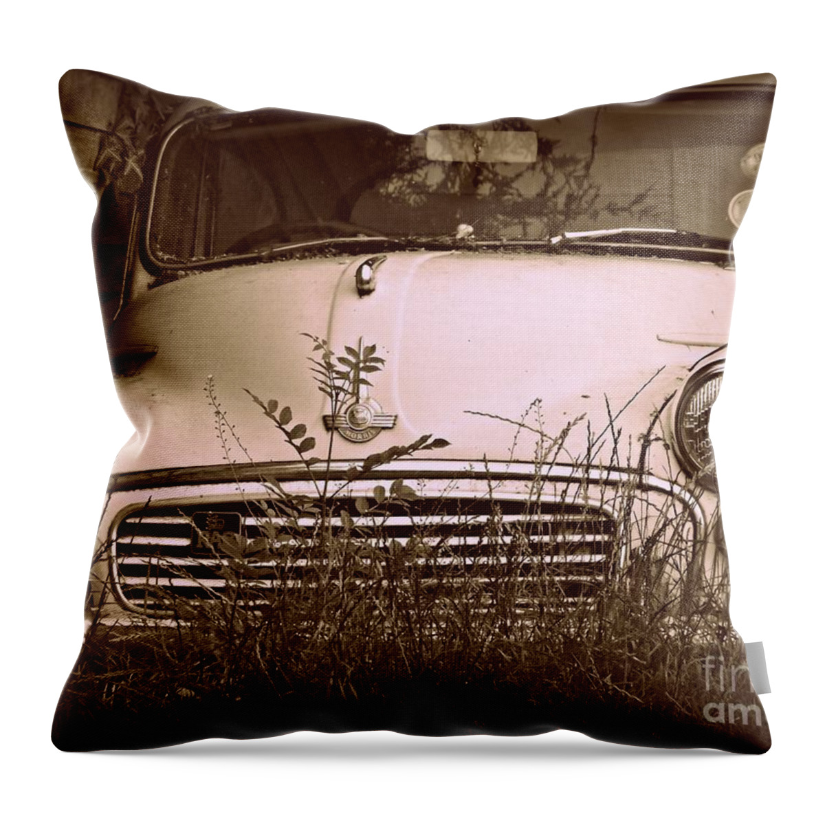 Cars Throw Pillow featuring the photograph Unloved by Clare Bevan