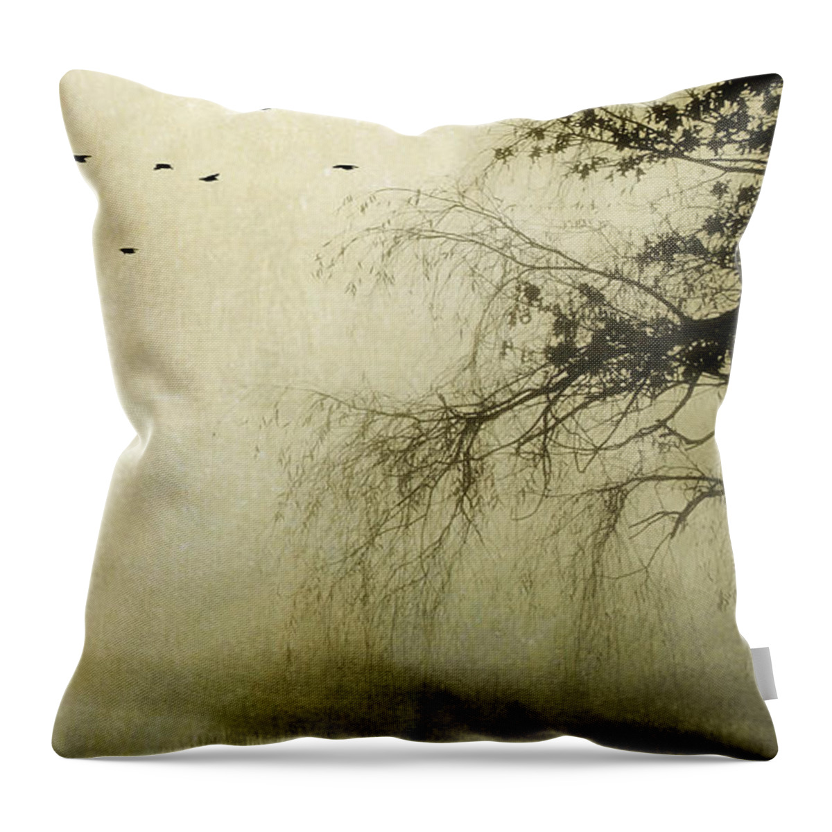 Tree Throw Pillow featuring the photograph Unspoken by Karen Lynch