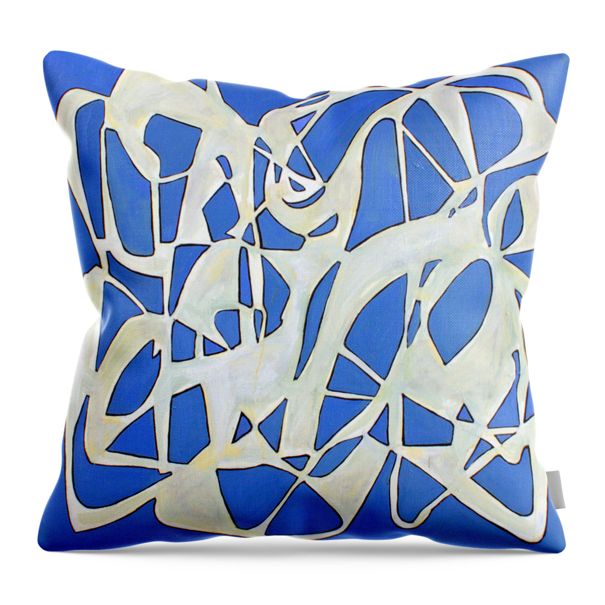 Abstract Throw Pillow featuring the painting Untitled #39 by Steven Miller