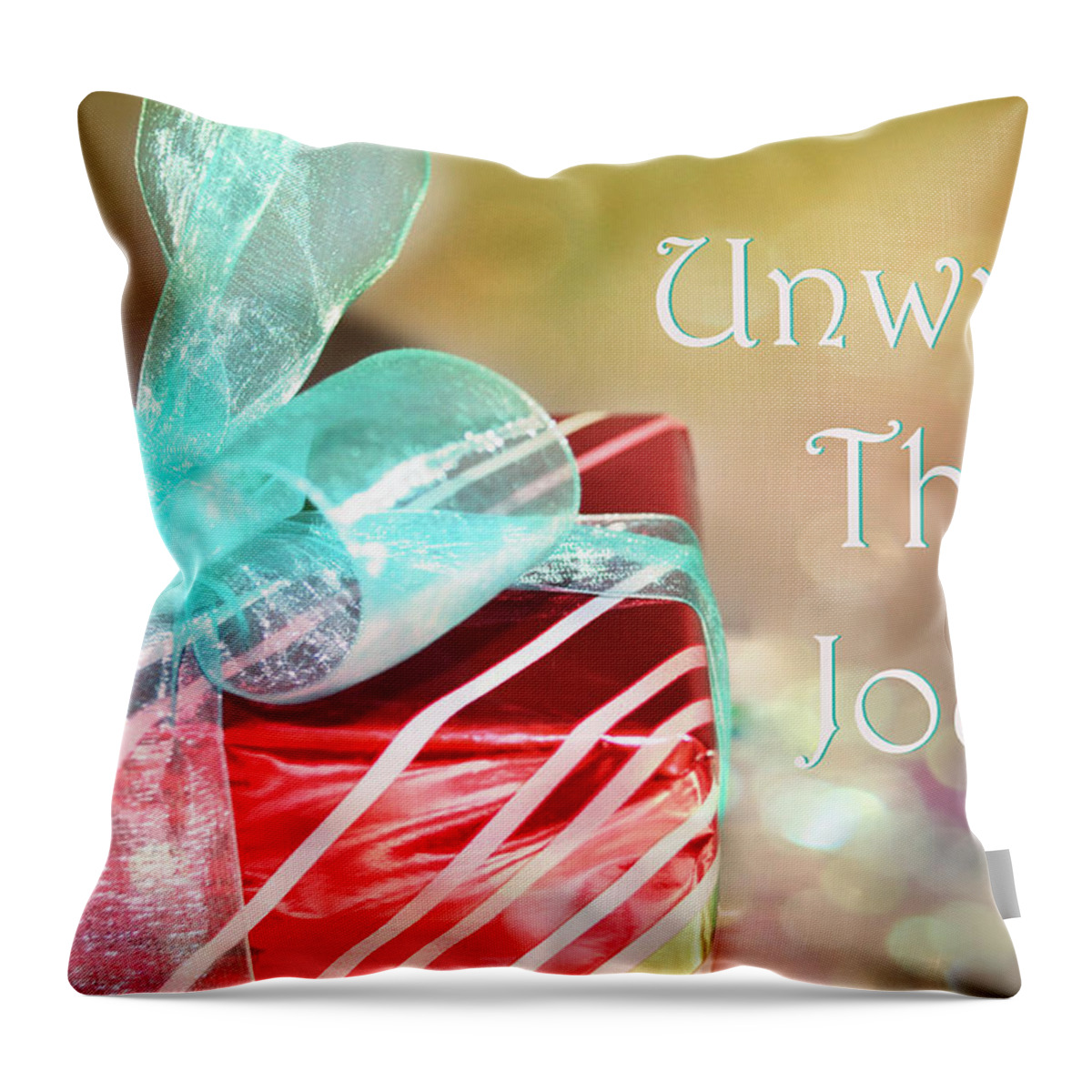 Photoshop Throw Pillow featuring the photograph Unwrap The Joy by Paulette B Wright