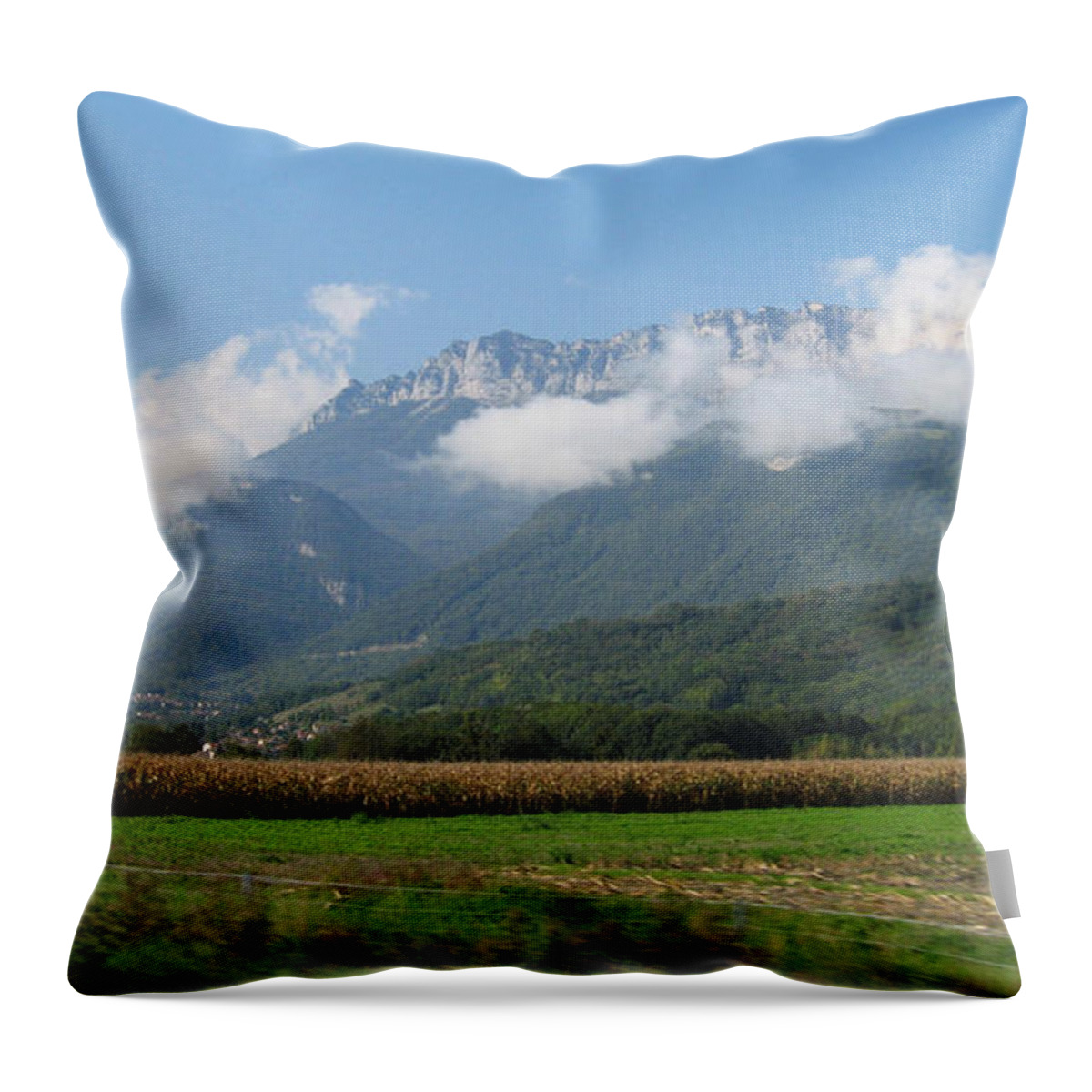 France Throw Pillow featuring the photograph Up in the Clouds by IE Rowe