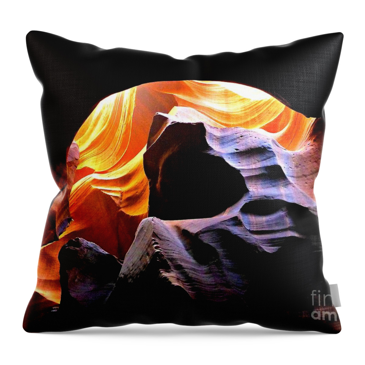 Canyons Throw Pillow featuring the photograph Upper Antelope Canyon II by Barbara Zahno