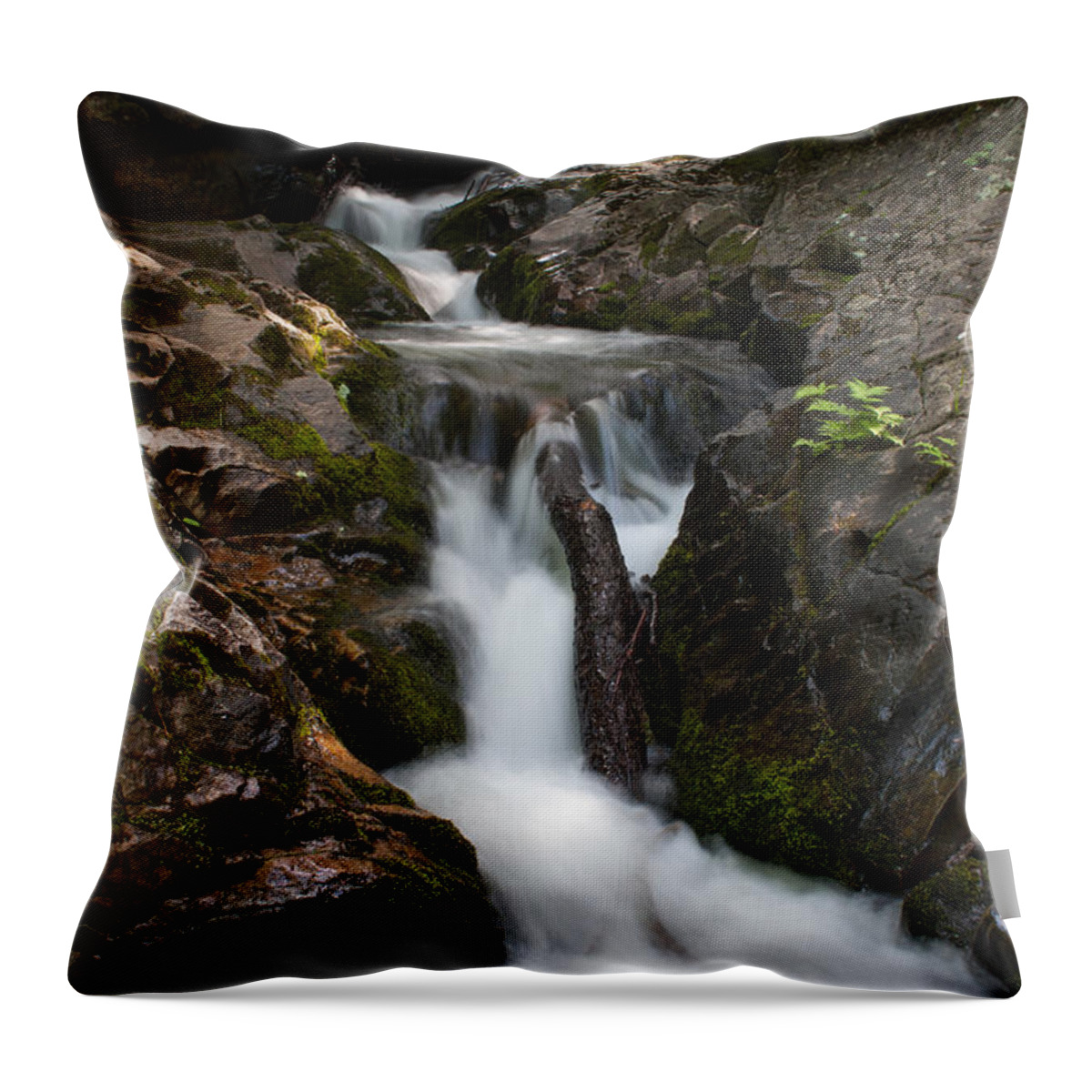 Waterfall Throw Pillow featuring the photograph Upper Pup Creek Falls by Paul Rebmann