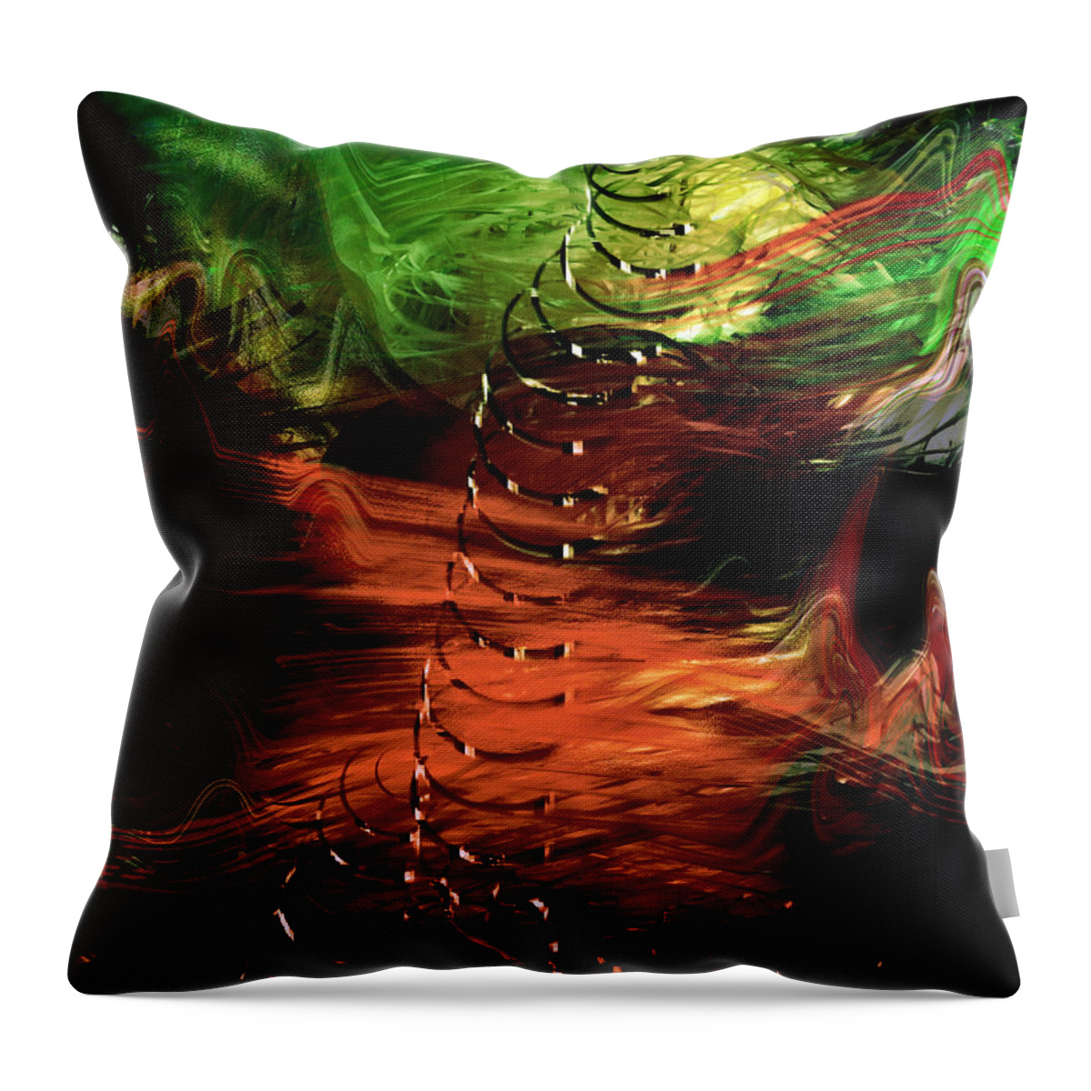 Abstract.abstract Art Throw Pillow featuring the painting Uprising by Gerlinde Keating
