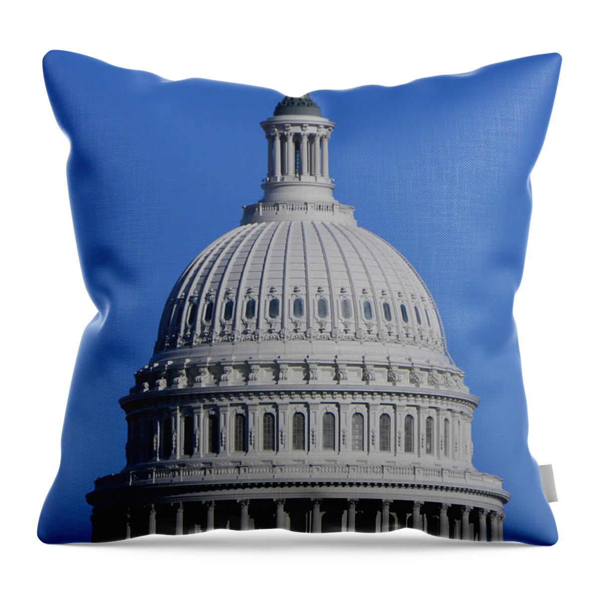 Us Capitol Dome Throw Pillow featuring the photograph US Capitol Dome by Emmy Vickers