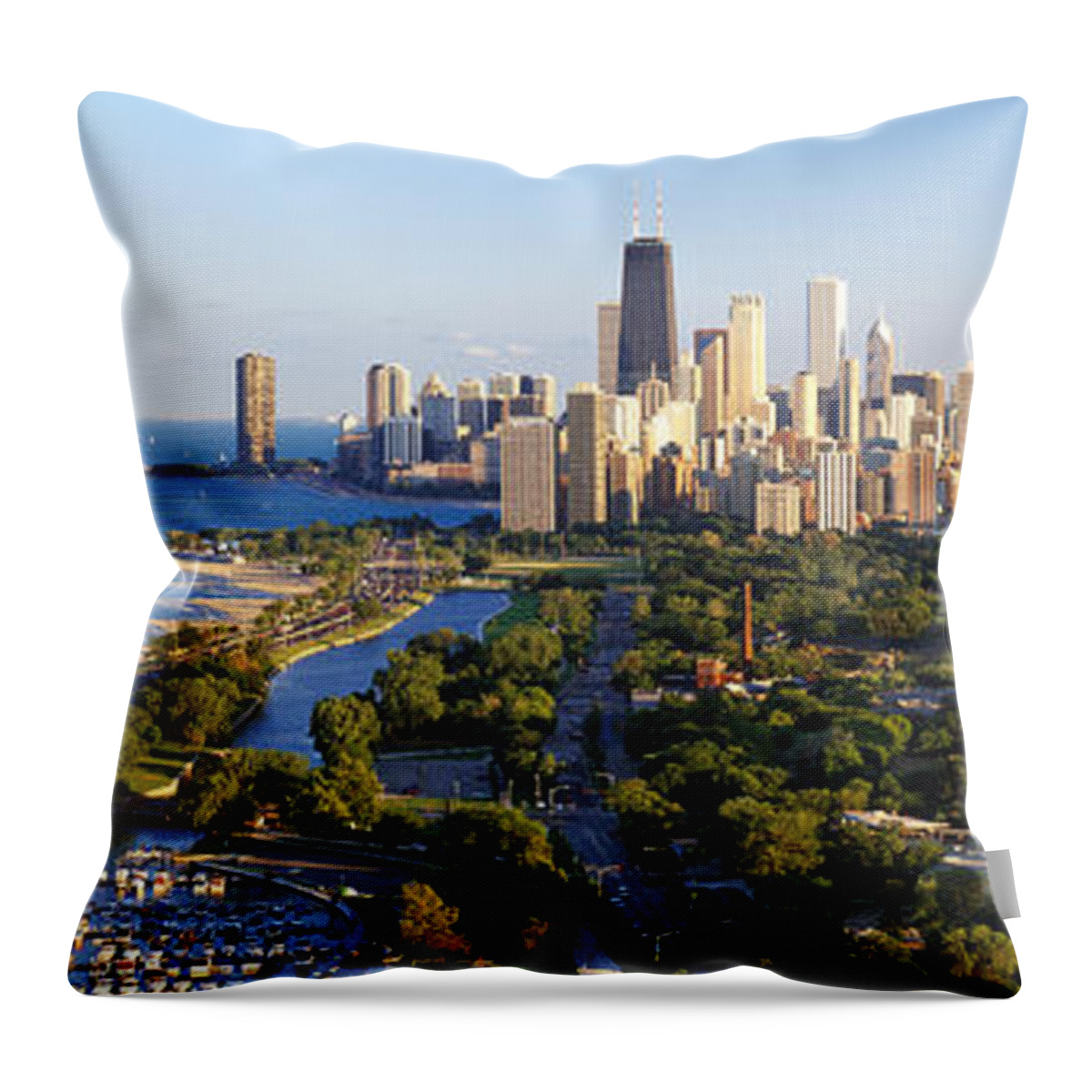 Photography Throw Pillow featuring the photograph Usa, Illinois, Chicago by Panoramic Images