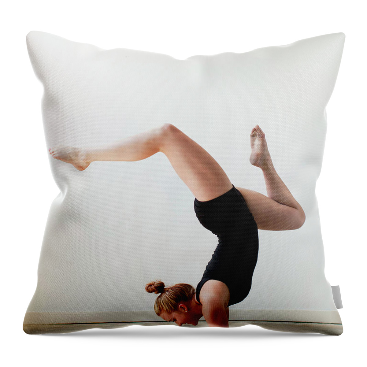 Ballet Dancer Throw Pillow featuring the photograph Usa, Utah, Salt Lake, Teenage 16-17 by Jessica Peterson