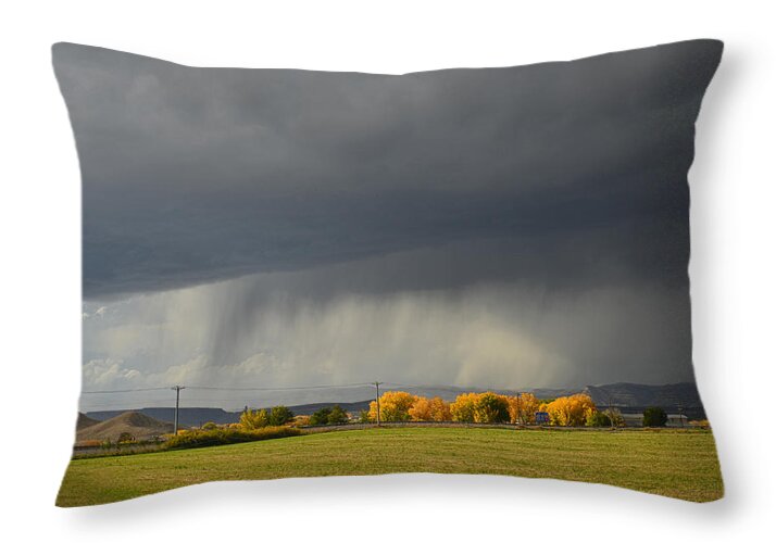  Throw Pillow featuring the photograph Utah Storm - 2 by Dana Sohr