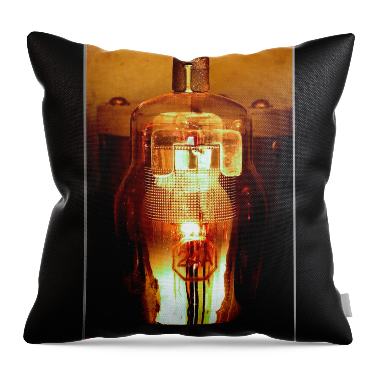 Vacuum Throw Pillow featuring the photograph Vacuum Tube-01 by Larry Jost