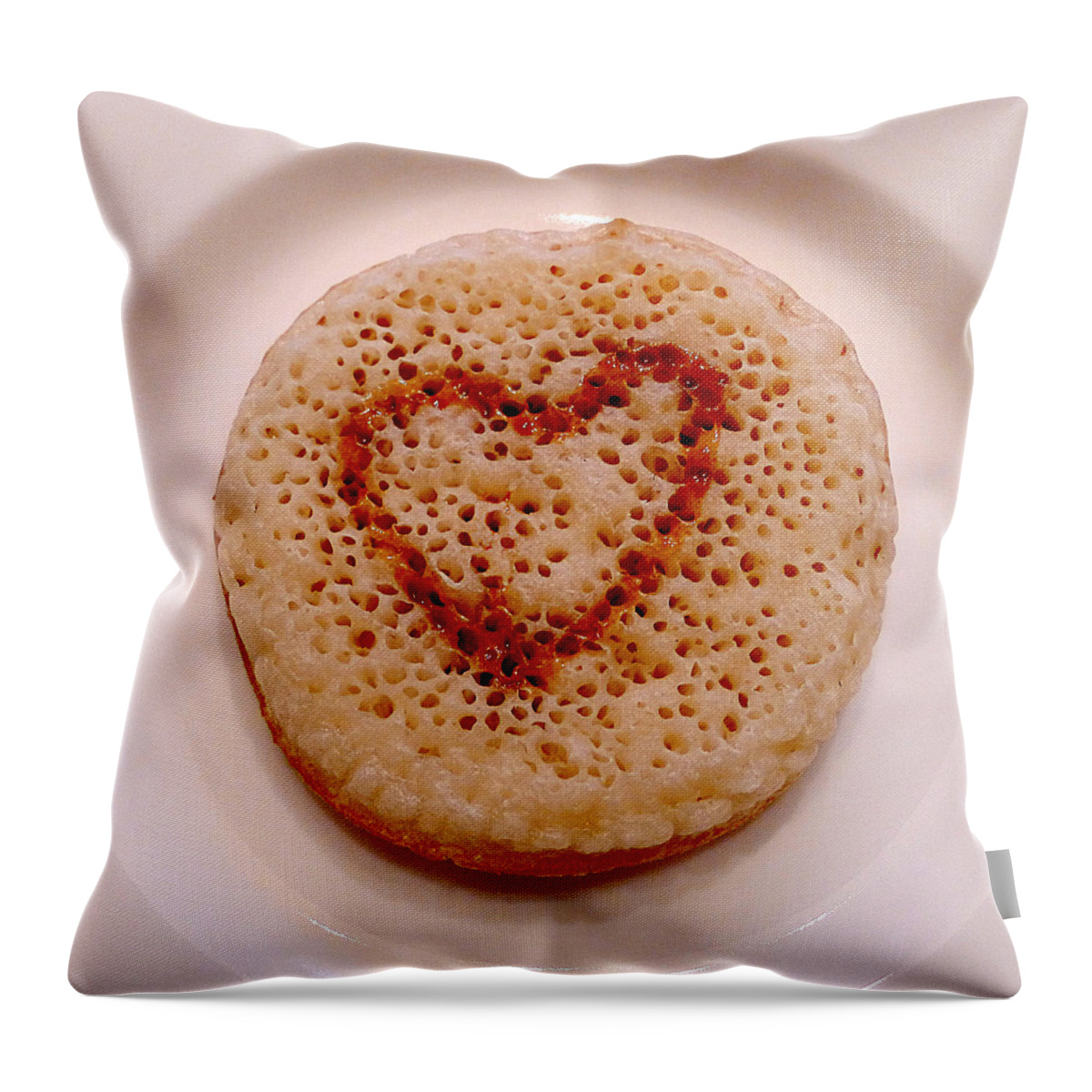 Valentine Throw Pillow featuring the photograph Valentine Crumpet by Richard Reeve