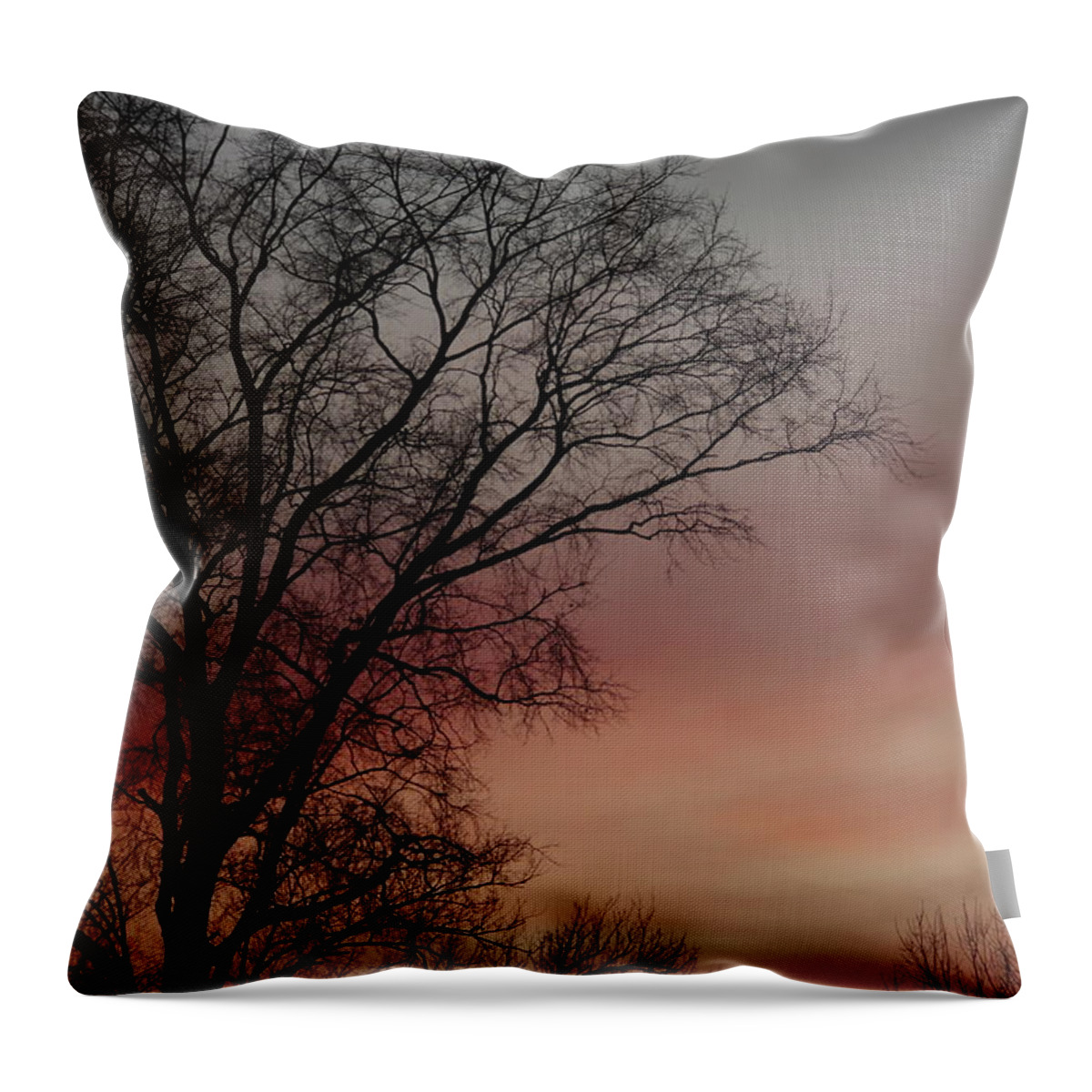 Sunset Throw Pillow featuring the photograph Valentine Day Sunset by Tannis Baldwin