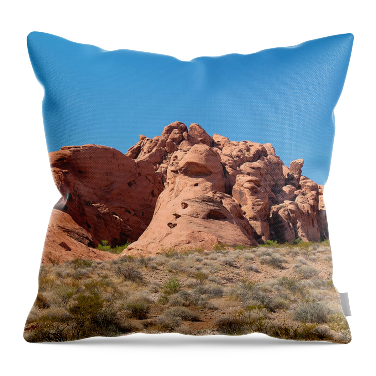 Valley Of Fire Throw Pillow featuring the photograph Valley of Fire 8 by Richard J Cassato