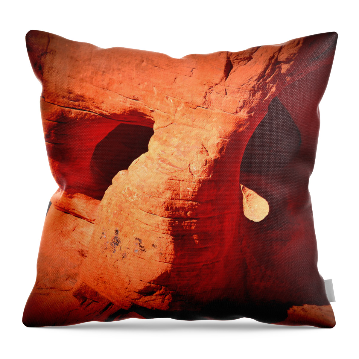 Valley Of Fire Throw Pillow featuring the photograph Valley of Fire Nevada Desert Beehives by Katy Hawk
