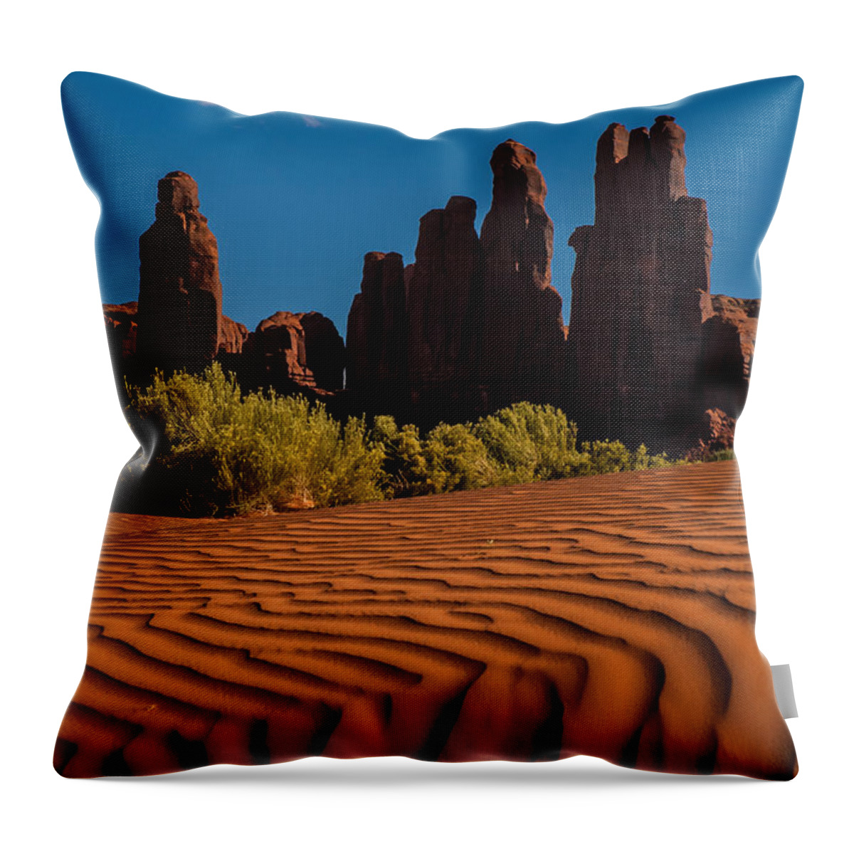 Monument Valley Throw Pillow featuring the photograph Valley of the Rocks by George Buxbaum