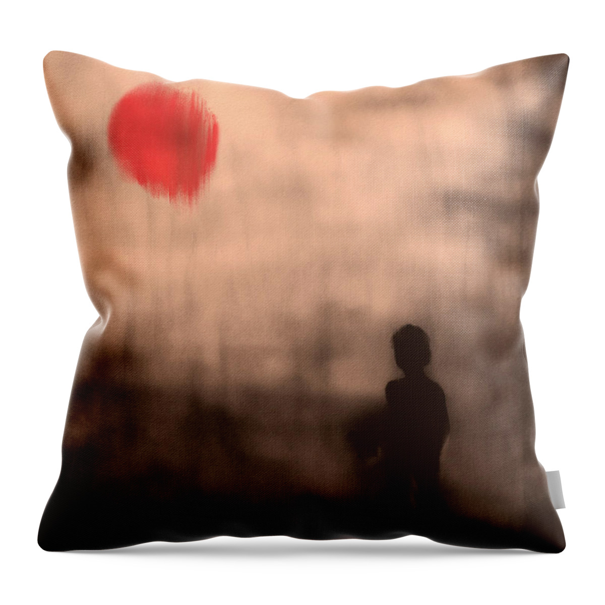 Child Throw Pillow featuring the painting Vanishing Sun by Bob Orsillo