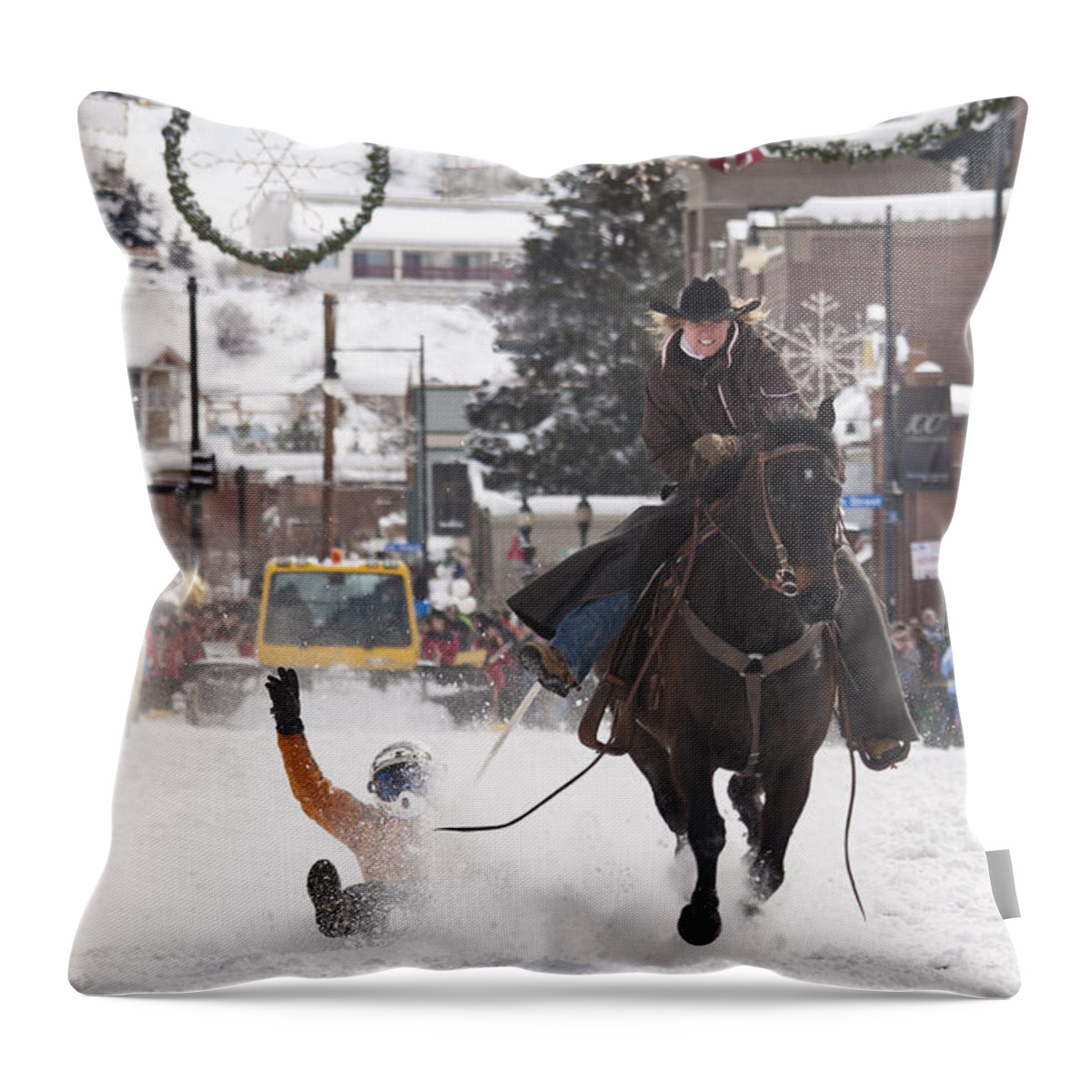 Shovel Race Throw Pillow featuring the photograph Vasectomy Special by Daniel Hebard