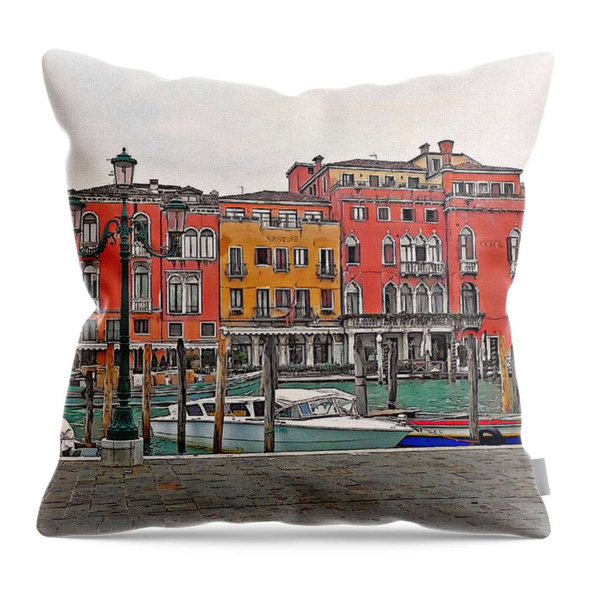 Venice Throw Pillow featuring the photograph Venezia by Hanny Heim