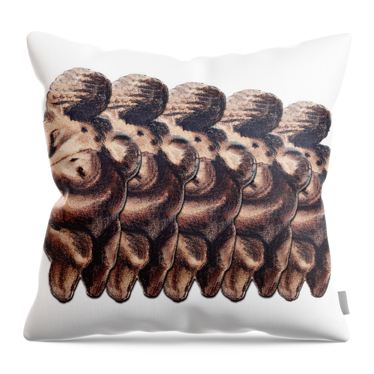 Venus Throw Pillow featuring the drawing Spice Girls by Michal Boubin