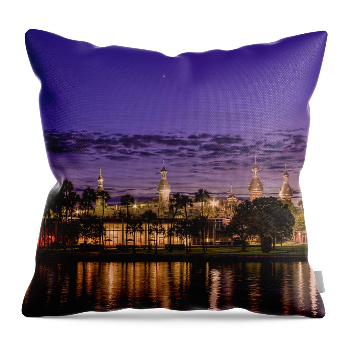 Minarets Throw Pillow featuring the photograph Venus Over the Minarets by Marvin Spates