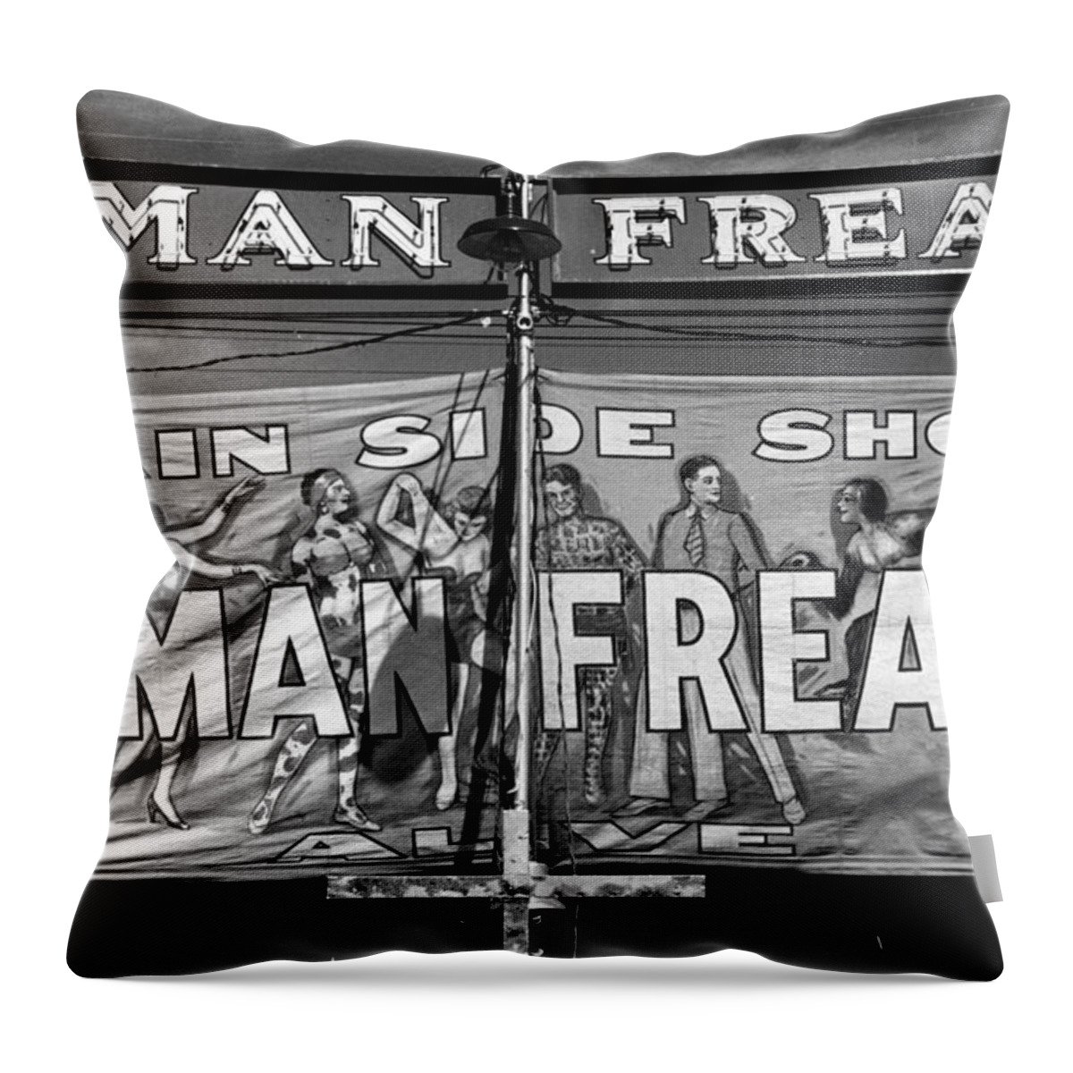 1941 Throw Pillow featuring the photograph Vermont Sideshow, 1941 by Granger