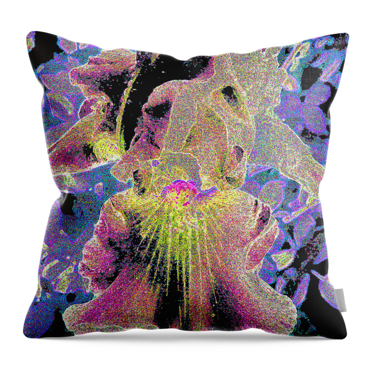 Iris Throw Pillow featuring the photograph Very Fancy Lady by Jerome Stumphauzer