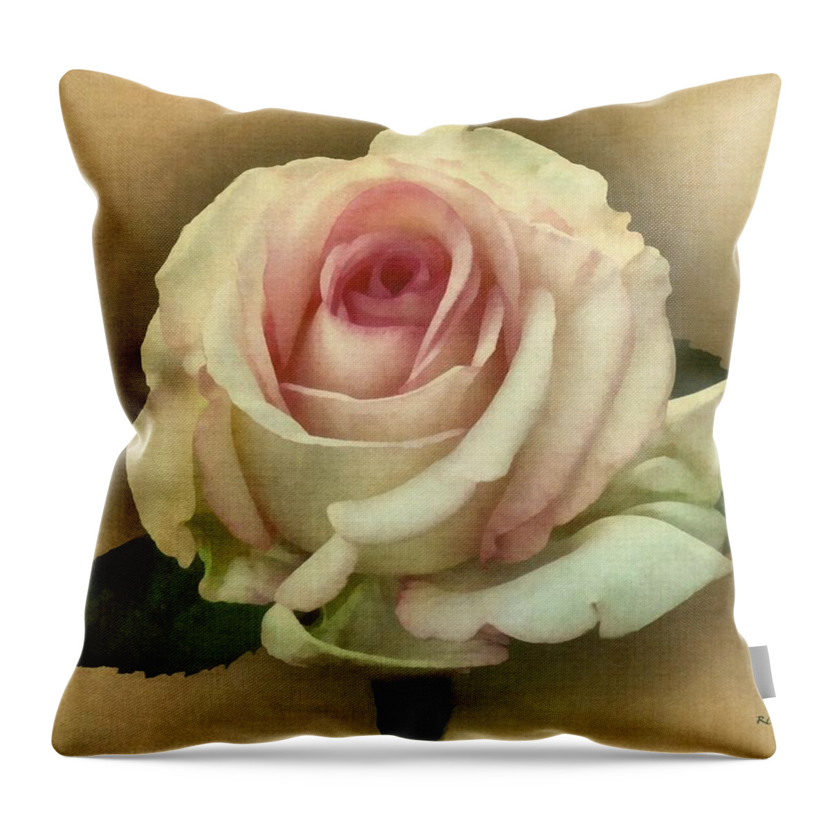 Rose Throw Pillow featuring the painting Victorian Blush by RC DeWinter