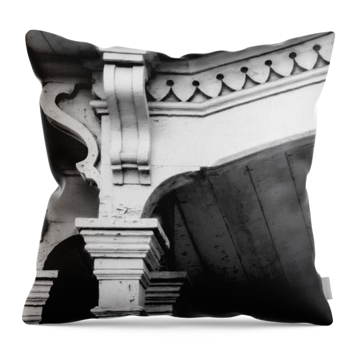 Trim Throw Pillow featuring the photograph Victorian Moulding by Pamela Taylor