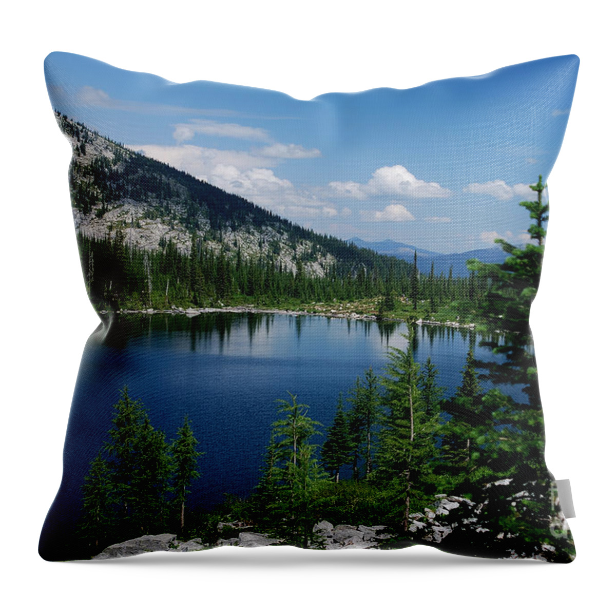 Idaho Throw Pillow featuring the photograph View At Roman Nose Peak by Sharon Elliott