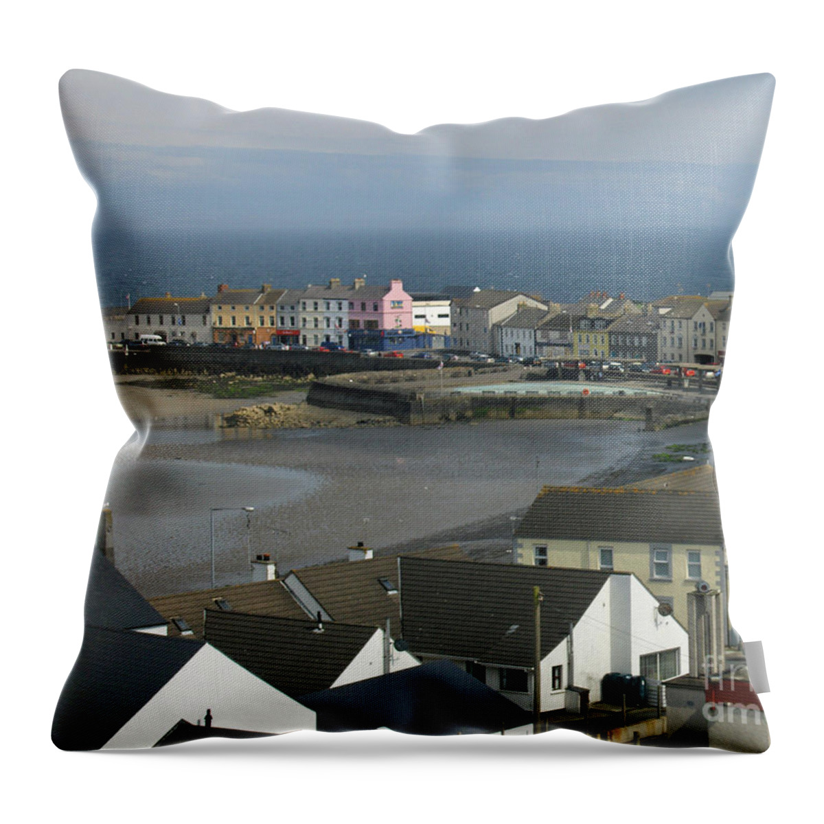 Landscape Throw Pillow featuring the photograph View from Moat Donaghadee Ireland by Brenda Brown