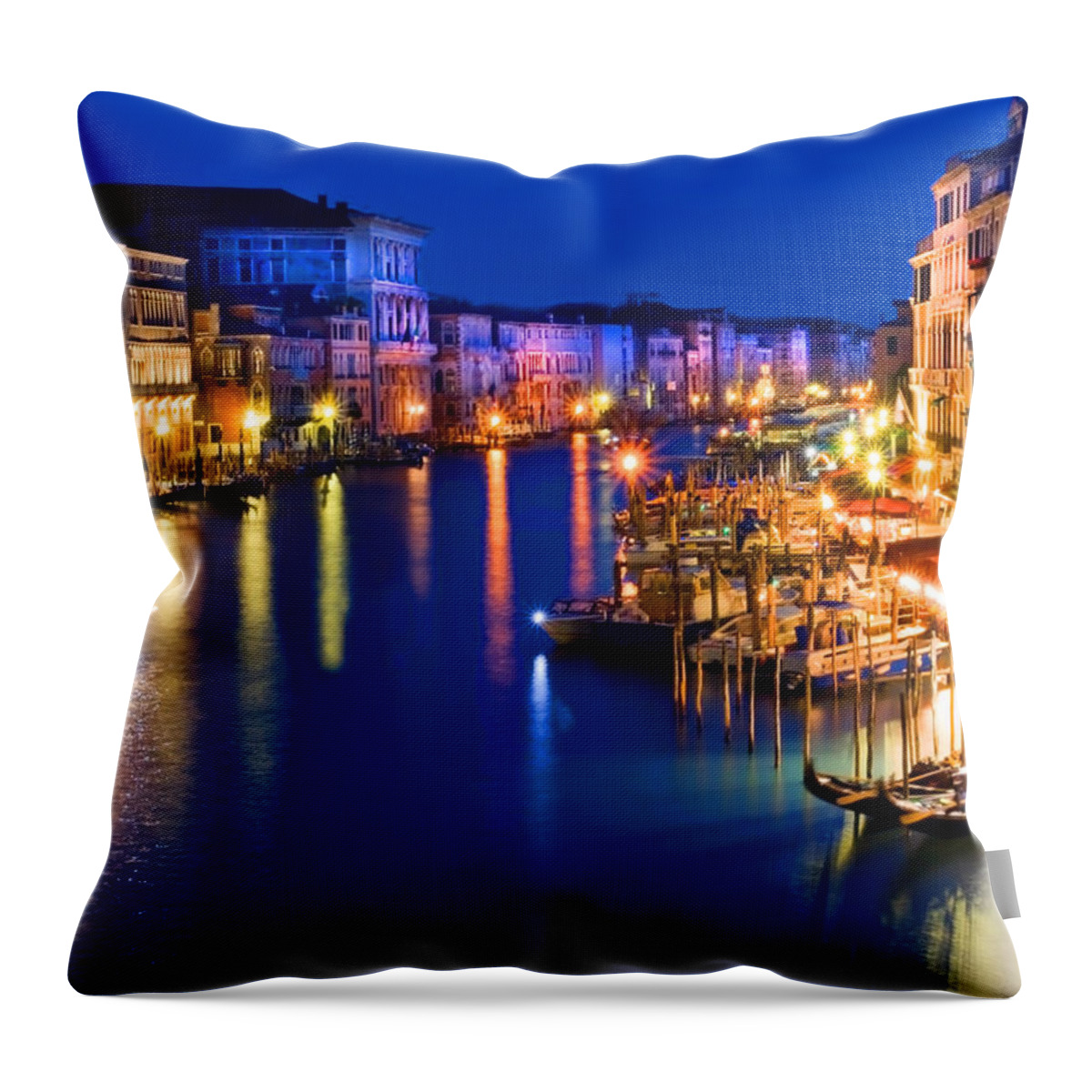 Photography Throw Pillow featuring the photograph View From The Rialto Bridge by Gigi Ebert
