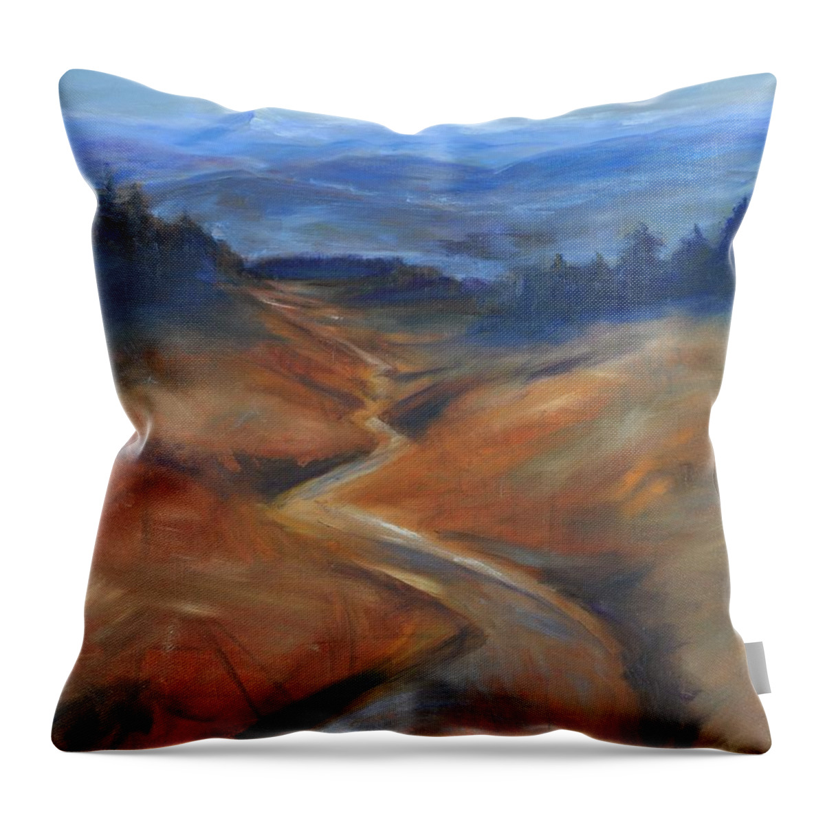 Mt Hood Throw Pillow featuring the painting View Of Mt Hood by Sally Simon