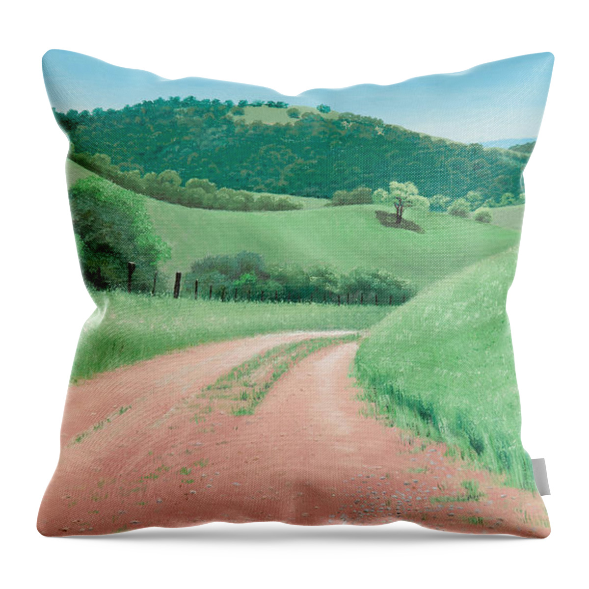 Canada De Los Osos Throw Pillow featuring the painting Views from Canada de los Osos #2 by Michael Putnam