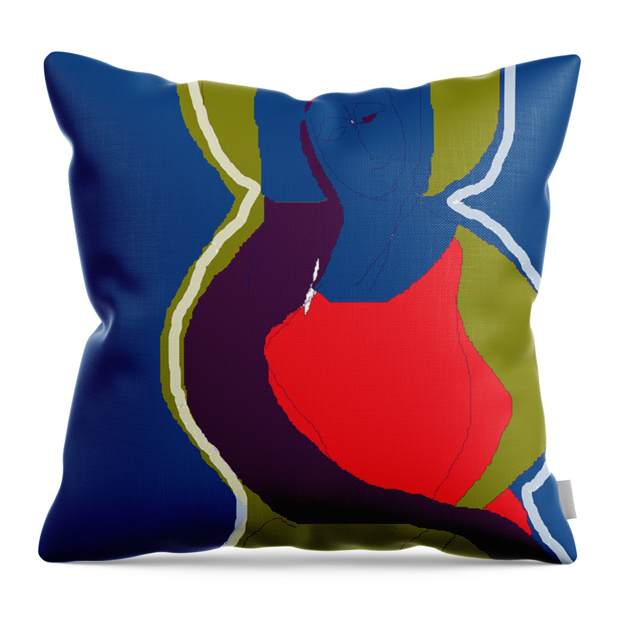 Viktorija Throw Pillow featuring the painting Viktorija by Anita Dale Livaditis