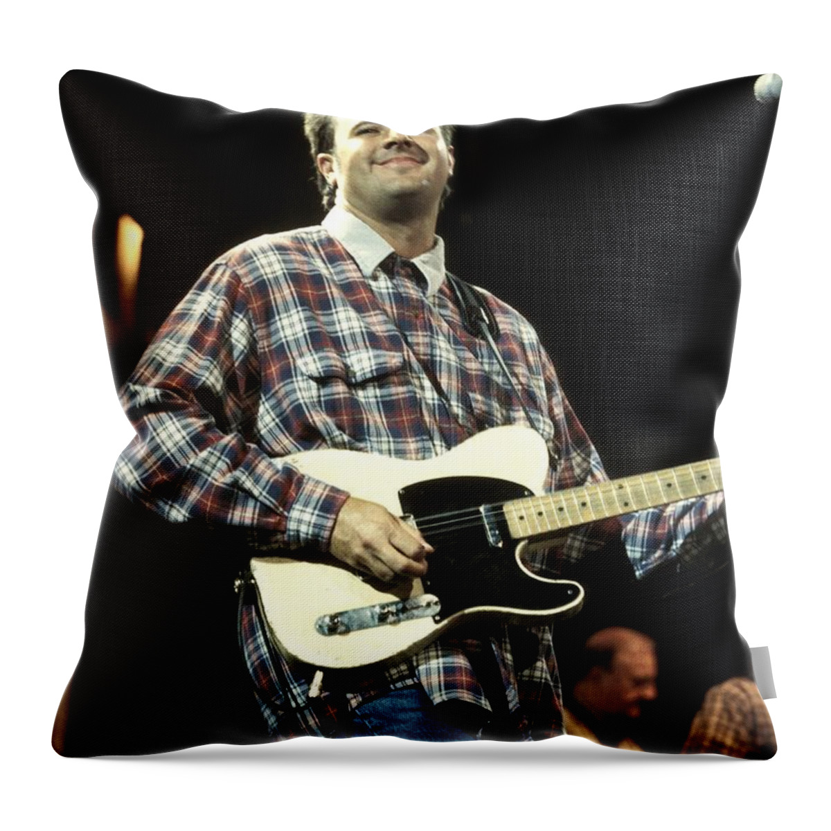 Performing Throw Pillow featuring the photograph Vince Gill by Concert Photos