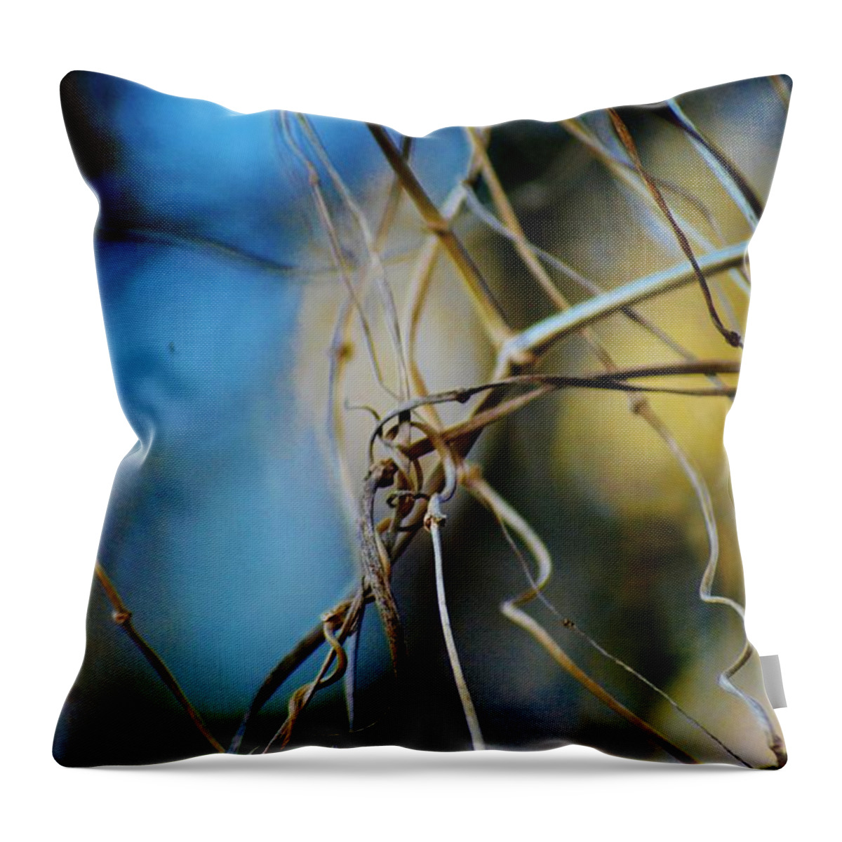 Vines Throw Pillow featuring the digital art Vines in the Back Garden by Tamara Michael