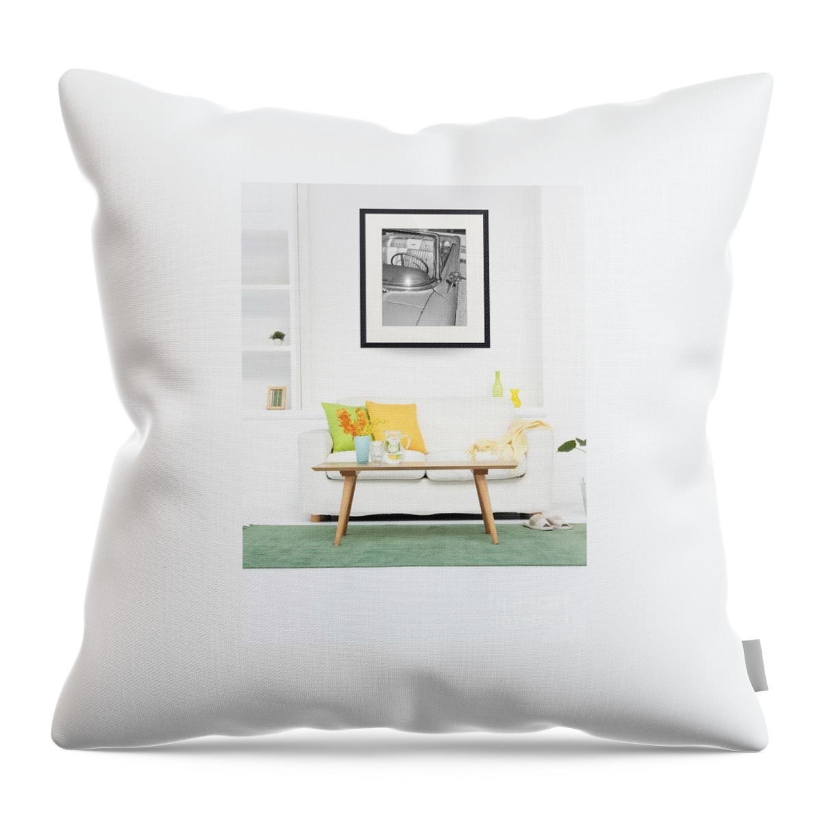 Home Throw Pillow featuring the photograph Vintage Convertible Example by Edward Fielding