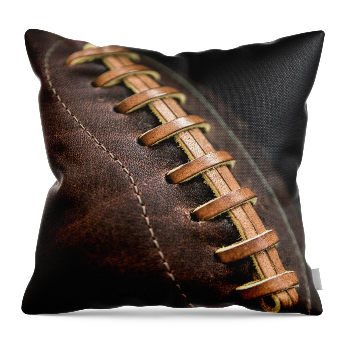 Football Throw Pillow featuring the photograph Vintage Football by Diane Diederich