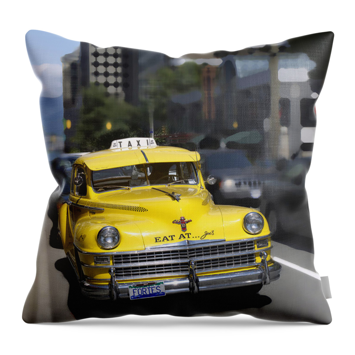 Vintage Throw Pillow featuring the photograph Vintage Style with Kerb Appeal by Brenda Kean