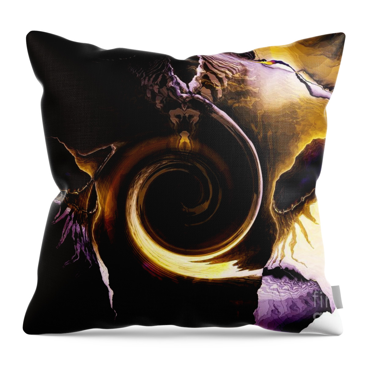 Visitor Throw Pillow featuring the digital art Visitor by Elizabeth McTaggart
