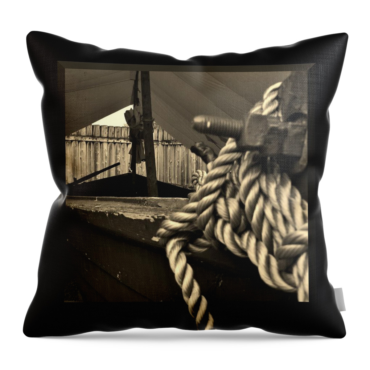 Western Throw Pillow featuring the photograph Voyage to the New World by Barbara St Jean