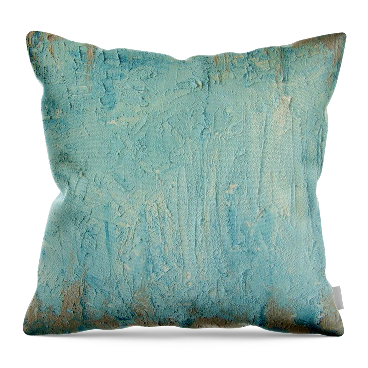 Acryl Painting Throw Pillow featuring the painting W5 - ice by KUNST MIT HERZ Art with heart