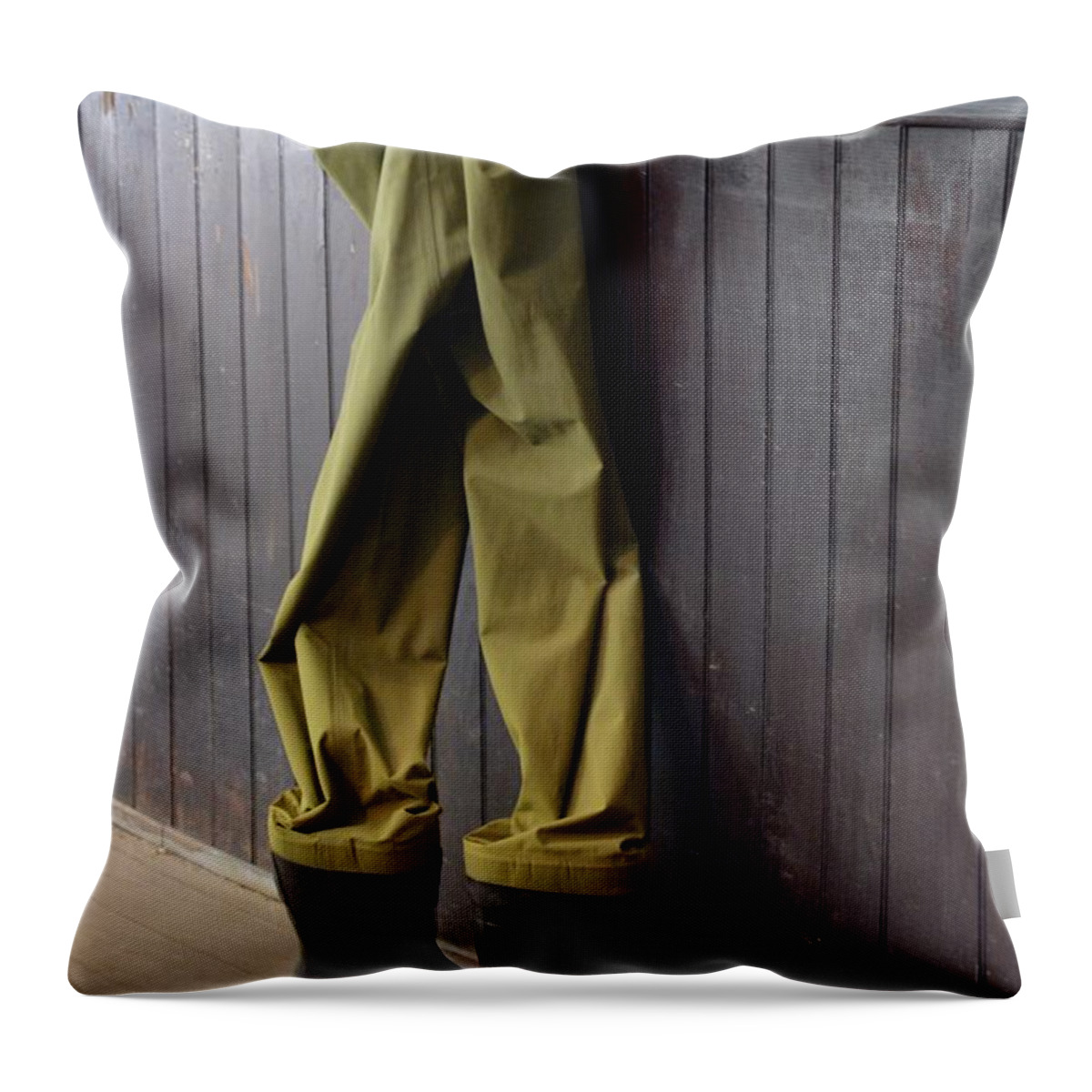 Waders Throw Pillow featuring the photograph Wading In by Lynellen Nielsen