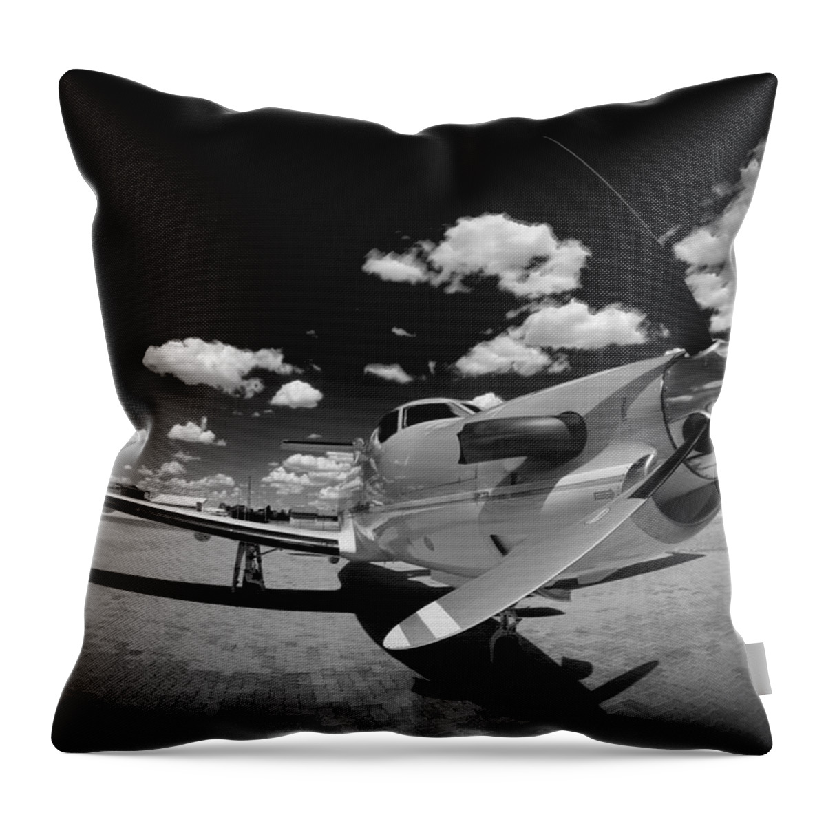 Aviation Throw Pillow featuring the photograph Waiting Blade by Paul Job