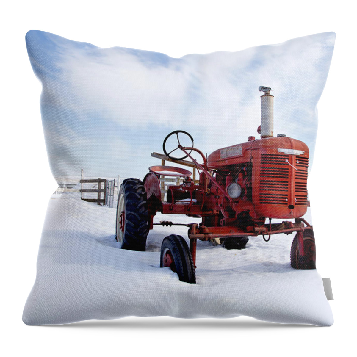 Tractor Throw Pillow featuring the photograph Waiting by Courtney Webster