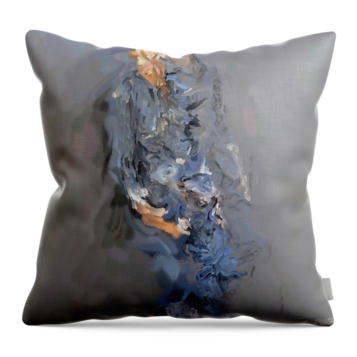 Hiphop Throw Pillow featuring the painting Waiting for a Beat by Will Barger
