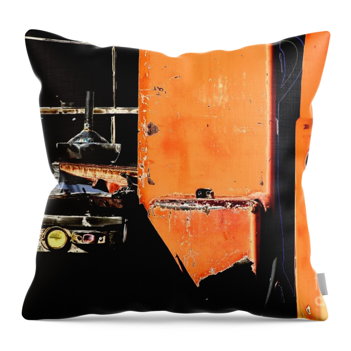 Newel Hunter Throw Pillow featuring the photograph Waiting for better days by Newel Hunter