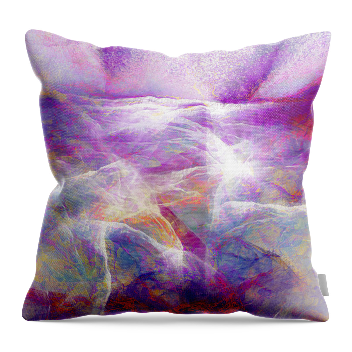 Abstract Art Throw Pillow featuring the painting Walk On Water - Abstract Art by Jaison Cianelli